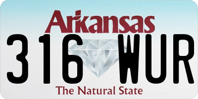 AR license plate 316WUR
