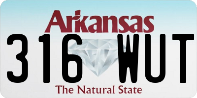 AR license plate 316WUT
