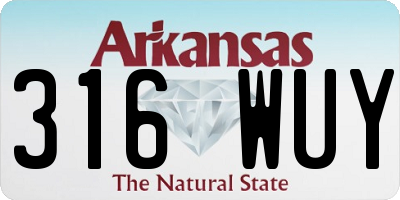 AR license plate 316WUY