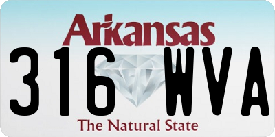 AR license plate 316WVA