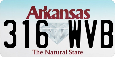 AR license plate 316WVB