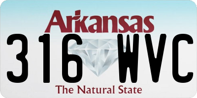 AR license plate 316WVC