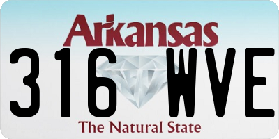 AR license plate 316WVE