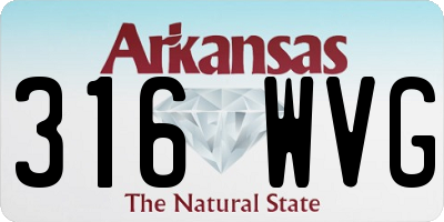 AR license plate 316WVG