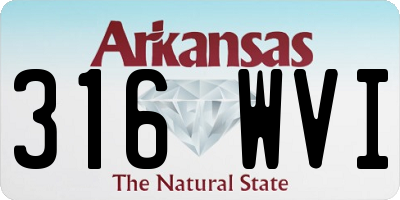AR license plate 316WVI