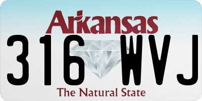 AR license plate 316WVJ