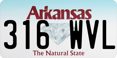 AR license plate 316WVL