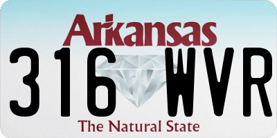 AR license plate 316WVR