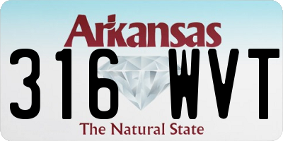 AR license plate 316WVT