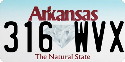 AR license plate 316WVX