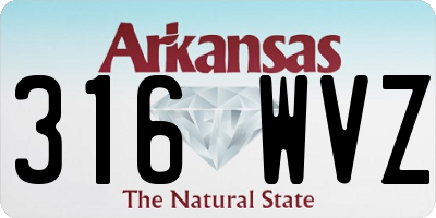 AR license plate 316WVZ
