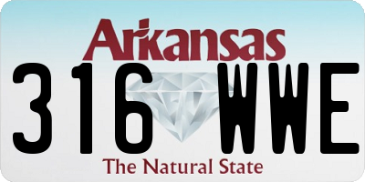 AR license plate 316WWE