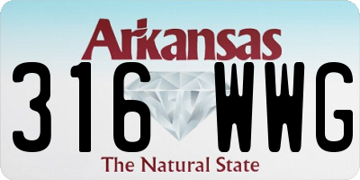 AR license plate 316WWG
