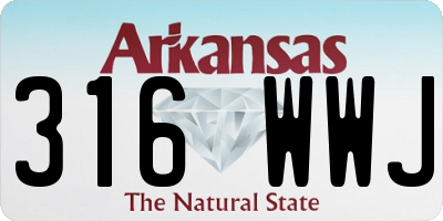 AR license plate 316WWJ