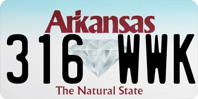 AR license plate 316WWK