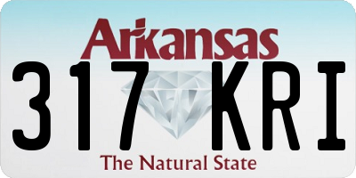 AR license plate 317KRI
