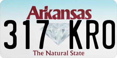 AR license plate 317KRO