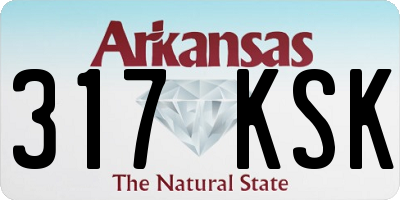 AR license plate 317KSK