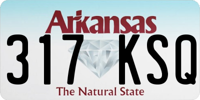 AR license plate 317KSQ