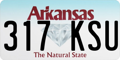AR license plate 317KSU