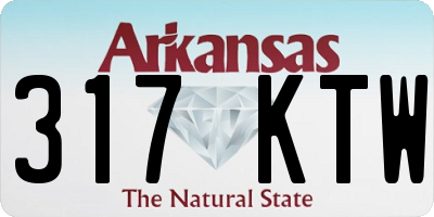 AR license plate 317KTW