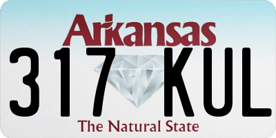 AR license plate 317KUL