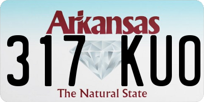 AR license plate 317KUO