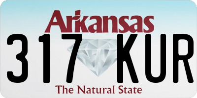 AR license plate 317KUR