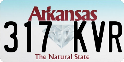 AR license plate 317KVR