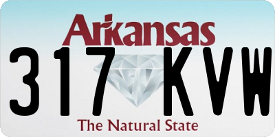 AR license plate 317KVW