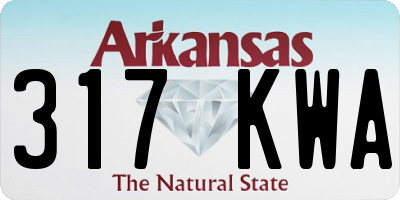 AR license plate 317KWA