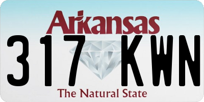 AR license plate 317KWN