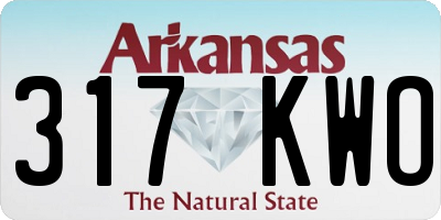 AR license plate 317KWO
