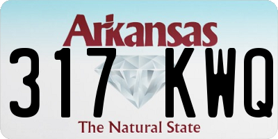 AR license plate 317KWQ