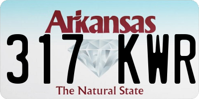 AR license plate 317KWR