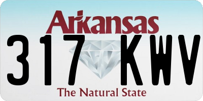AR license plate 317KWV