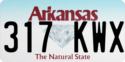 AR license plate 317KWX