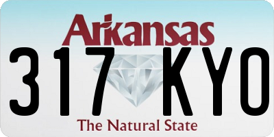 AR license plate 317KYO