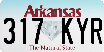 AR license plate 317KYR