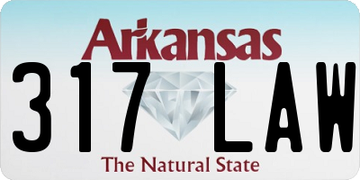 AR license plate 317LAW