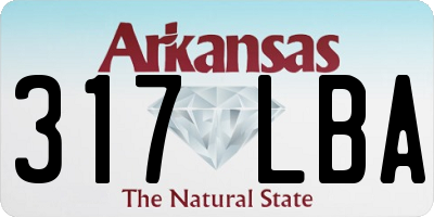 AR license plate 317LBA
