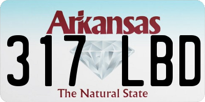 AR license plate 317LBD