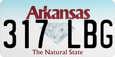AR license plate 317LBG