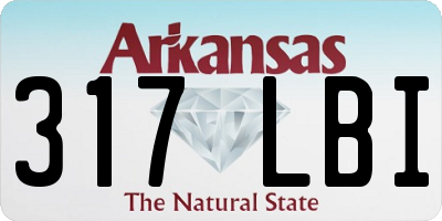 AR license plate 317LBI