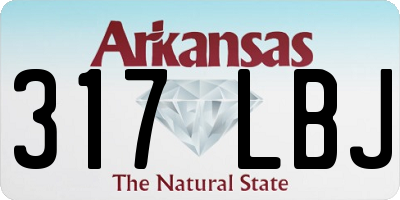 AR license plate 317LBJ