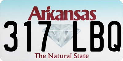 AR license plate 317LBQ