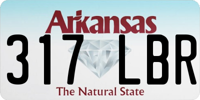 AR license plate 317LBR