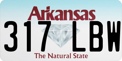 AR license plate 317LBW