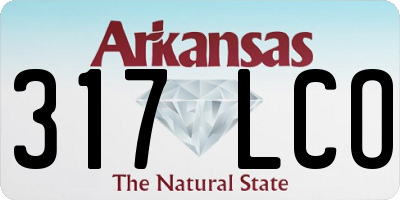 AR license plate 317LCO