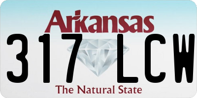 AR license plate 317LCW